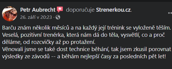 trenérka recenze osobní trénink DNS běh
